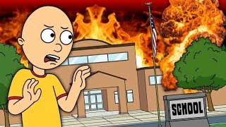 Caillou Does The 24 Hour Challenge At School