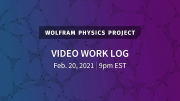 Wolfram Physics Project: Video Work Log Saturday, Feb. 20, 2021