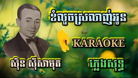 ខំលួចស្រលាញ់អូន ( ភ្លេងសុទ្ធ ) Karaoke Sing Along