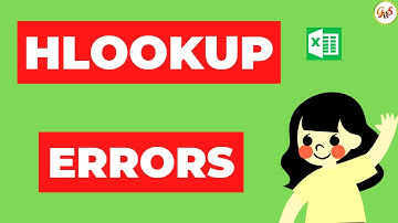 How to Correct N/A , REF! and VALUE! Error in HLOOKUP function |@GrowWithSkills
