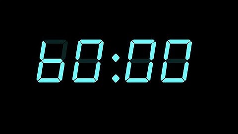 60 Minute Timer, retro cyan lcd alarm clock, with Alarm ⏰