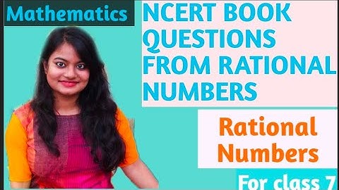 |Rational number| |Class 7| |NCERT| Mathematics Excercise 9.1 & 9.2 #rationalnumbers #class 7