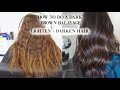 DARK BROWN BALAYAGE - HOW TO DARKEN AND LIGHTEN HAIR AT THE SAME TIME