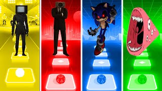Secret Agent Vs Speakerman Vs Sonic Exe Vs Secret Agent - Tiles Hop EDM Rush!