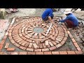 Use The Bricks To Build A Beautiful Picture For The Entrance To The House - Great Idea Wall Creation
