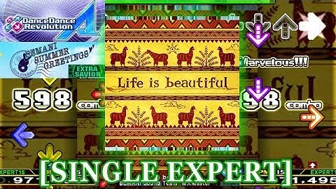 【DDR A (2018)】 Life is beautiful [SINGLE EXPERT] 譜面確認＋クラップ