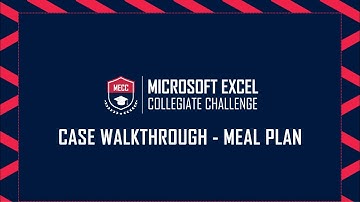 MECC Case Explorer 2025 - Meal Plan Walkthorugh by Giles Male