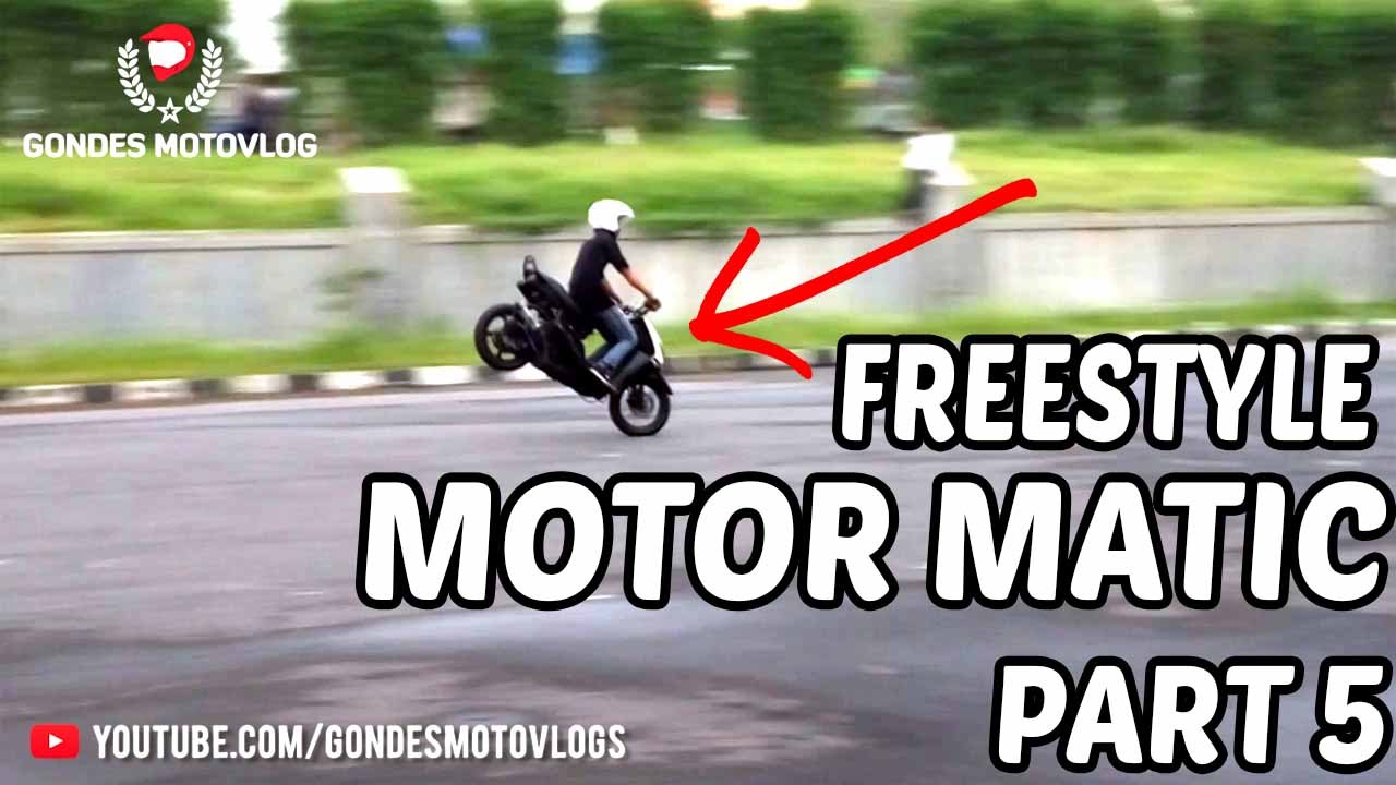 Stunt Bike Freestyle Motor Matic Terbaru Keren 2016 Part 5 YouTube