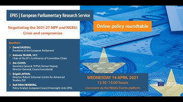 EPRS online policy roundtable | Negotiating the 2021-27 MFF and NGEU: Crisis and compromise