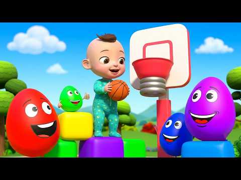 Colorful Eggs & Basket Ball Coach | Kids Learning Video | Lead Mini Verse