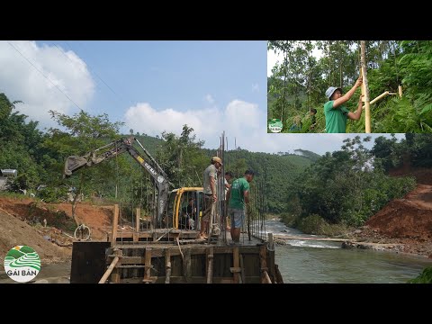 Video Cầu Hạnh Phúc ( T 33 ) | Đổ bê tông trụ cầu Mố 2 lên... - youtube