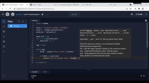 Python Level - 7 How to make a Hangman game Program with use all function in Python by iTondak!