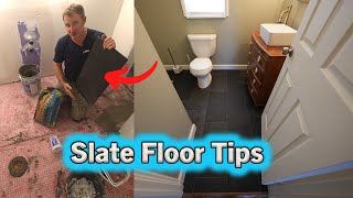How to Install a Slate Stone Floor | PLAN LEARN BUILD screenshot 3