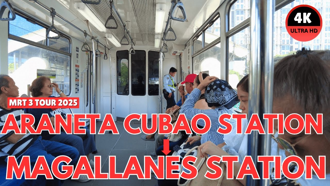 [4K] MRT TOUR 2025 I MRT 3 ARANETA CENTER CUBAO STATION TO MRT 3 MAGALLANES STATION
