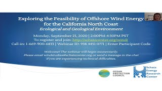 CA north coast offshore wind feasibility: Ecological and Geological Environment