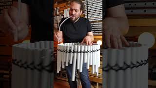 The unique sound of the rotative pan flute