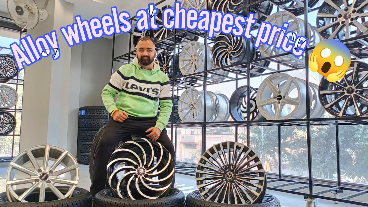 Cheapest alloy wheels at BM Tyres in Amritsar 😱 All Size Available 13