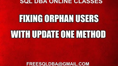 Fixing Orphan Users with Update One Method