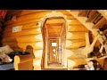Cutting Through The Log Cabin Connecting Bathroom / Off Grid Cabin (S4 Ep8)