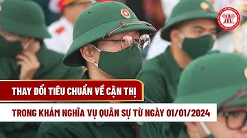 Thay đổi tiêu chuẩn về cận thị trong khám nghĩa vụ quân sự từ ngày 01/01/2024 | THƯ VIỆN PHÁP LUẬT