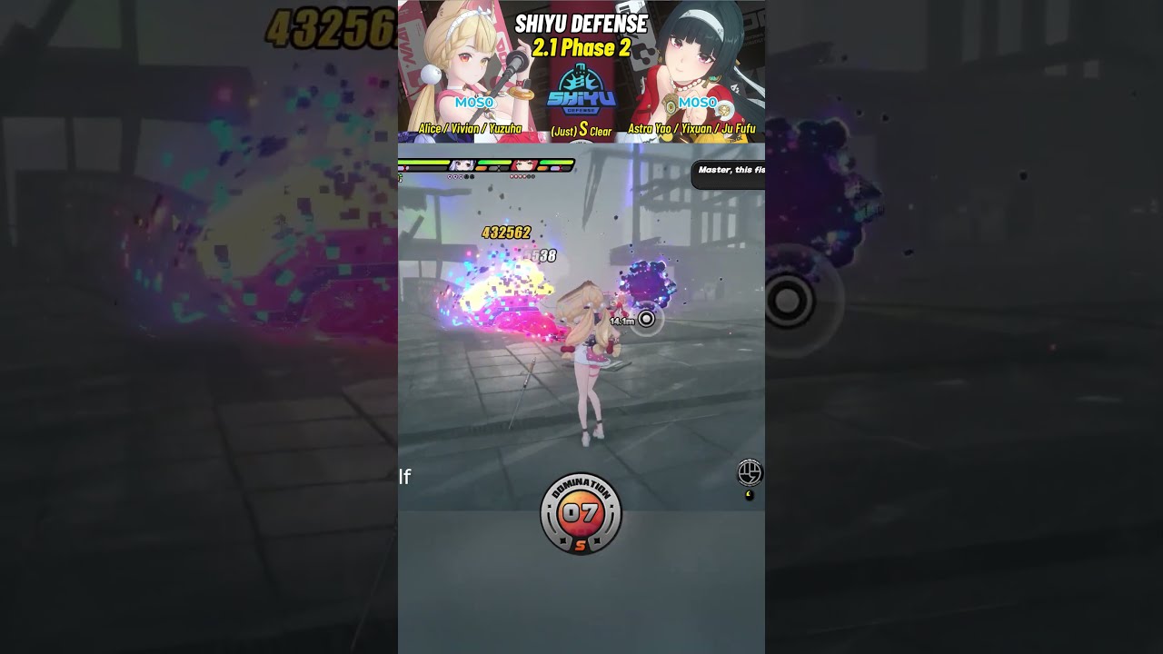 M0S0 Alice Thymefield Shiyu Defense 7 V2 1 Phase 2 Just S Clear Zenless Zone Zero