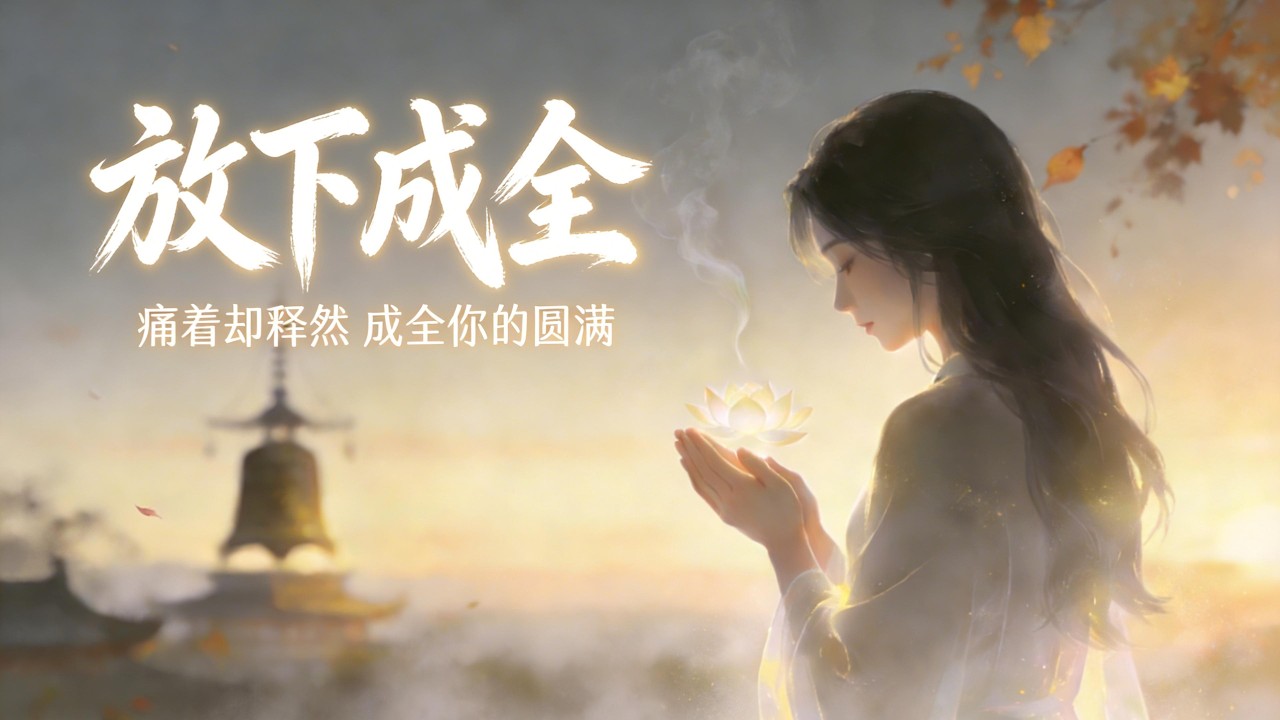 放下成全 | 佛系療愈女聲版 | 痛著卻釋然 成全你的圓滿 阿彌陀佛 🙏（原創歌詞）