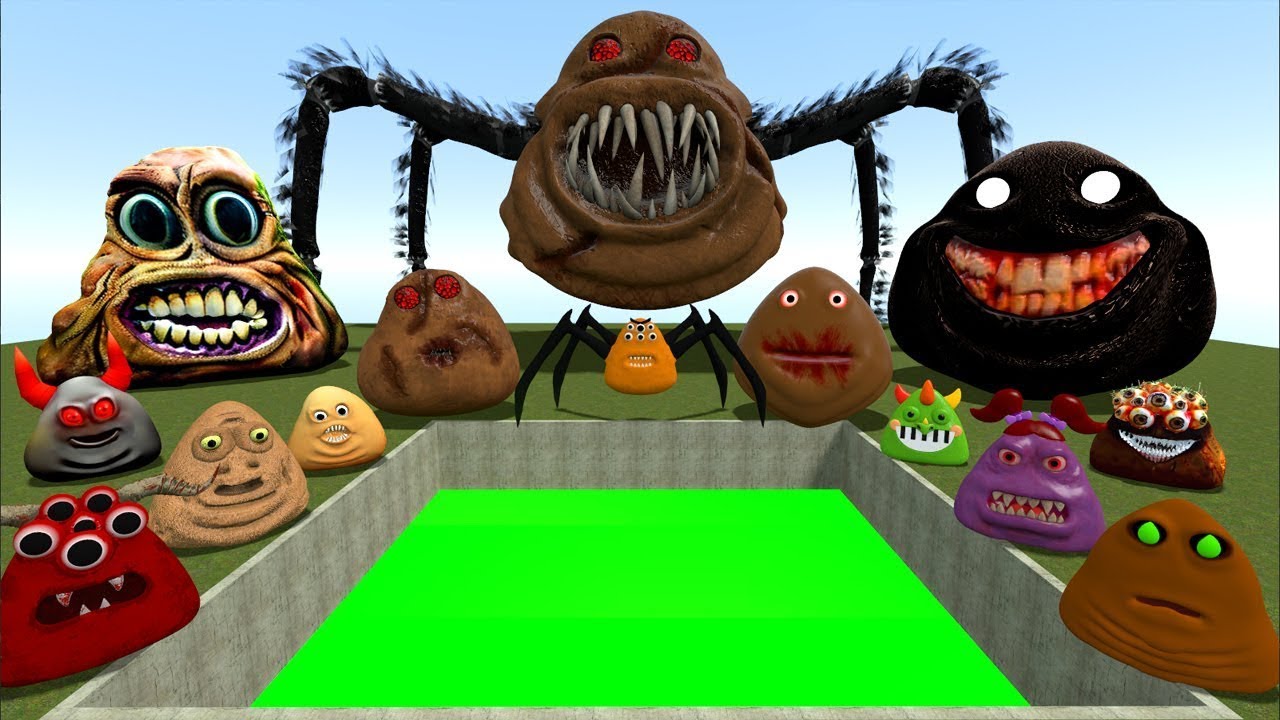 DESTROY ALL 3D POU BOU'S REVENGE FAMILY in TOXIC HOLE Garry's Mod