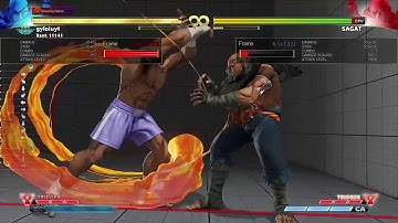 Sagat tech, s.Lp meaty after c.Lk block, link to super