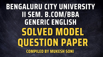 Solved Model QP-BCU-2nd Sem. B.Com/BBA-English