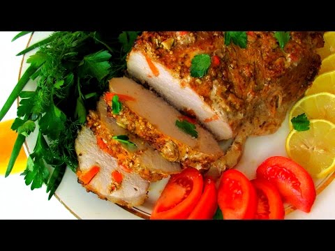 How To Make Roast Mustard & Garlic Pork - Baked Pork With Carrots - Easy Homemade Recipe Tutorial