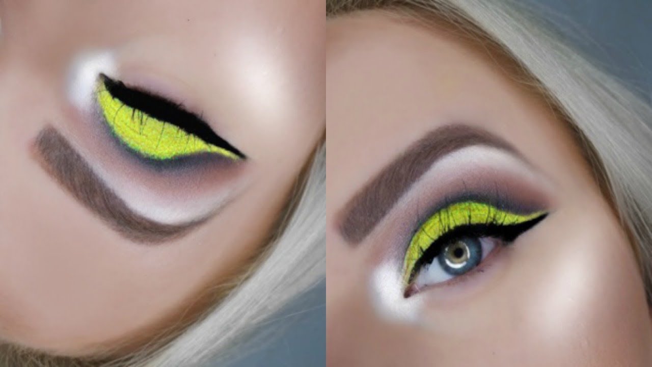 NEON LEMON SPARKLE CUT CREASE TUTORIAL | SABRINANICOLE