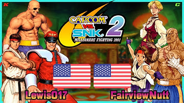 Capcom Vs. SNK 2 || Lewis017 🇺🇸 VS 🇺🇸 FairviewNutt || FLYCAST FIGHTCADE 2