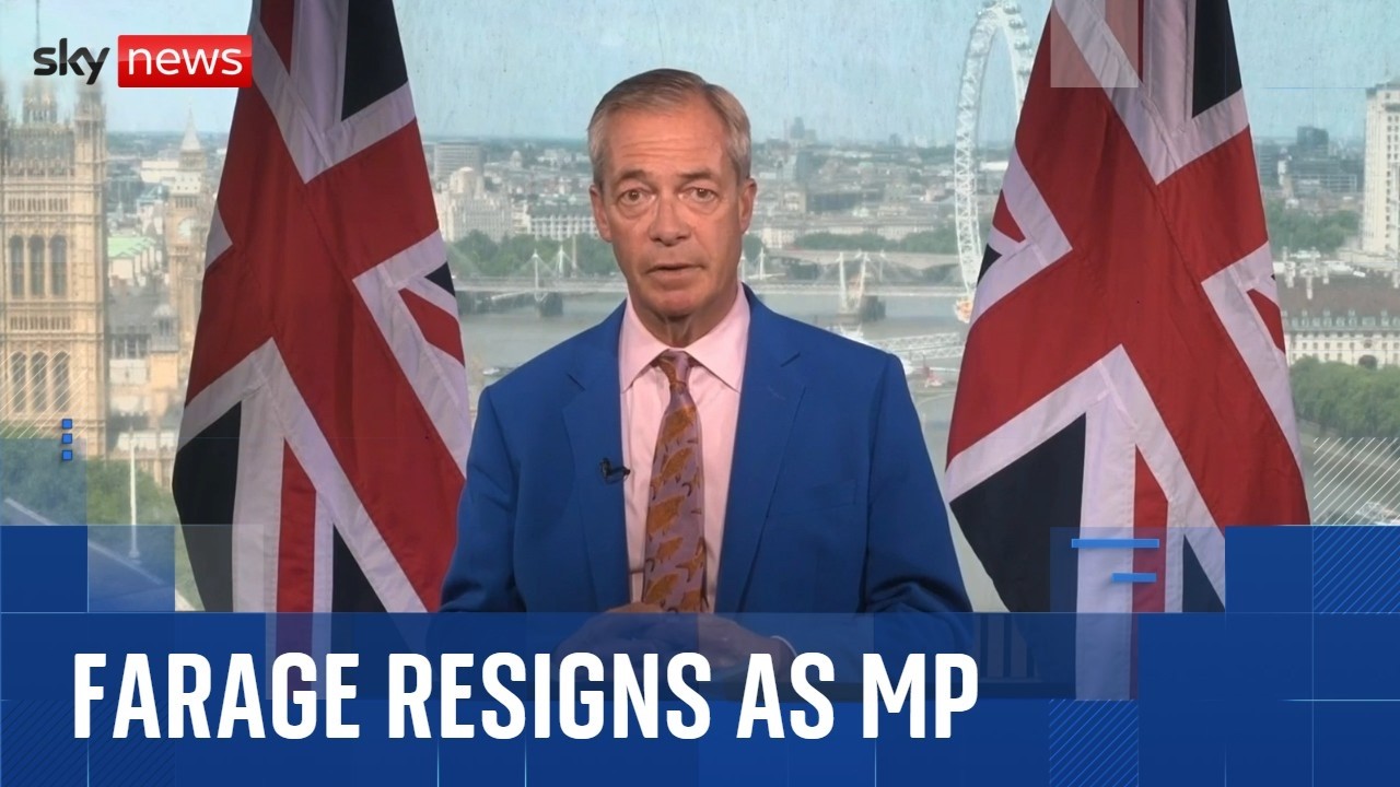 BREAKING: Nigel Farage quits as MP and will stand in Clacton by-election