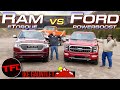 Surprising Ike Gauntlet MPG Winner: Ram 1500 HEMI V8 vs Ford F-150 Hybrid V6 Towing Test Comparison!