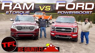 Surprising Ike Gauntlet MPG Winner: Ram 1500 HEMI V8 vs Ford F150 Hybrid V6 Towing Test Comparison!