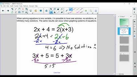 System of Equations - Special Cases