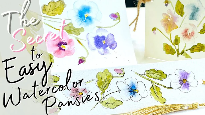 Pansy Tutorial Matching Card and Bookmark | Secret...