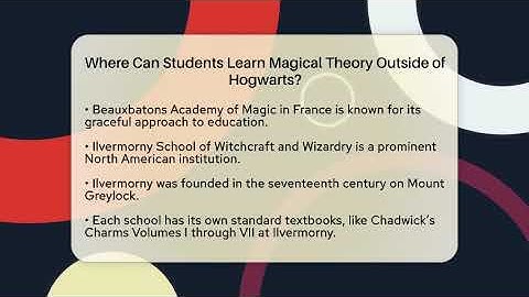 Where Can Students Learn Magical Theory Outside of Hogwarts? - The Wizarding Realm