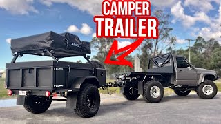 DIY CAMPER TRAILER IS FINISHED!!! How Much Does It Weigh??? FIRST DRIVE