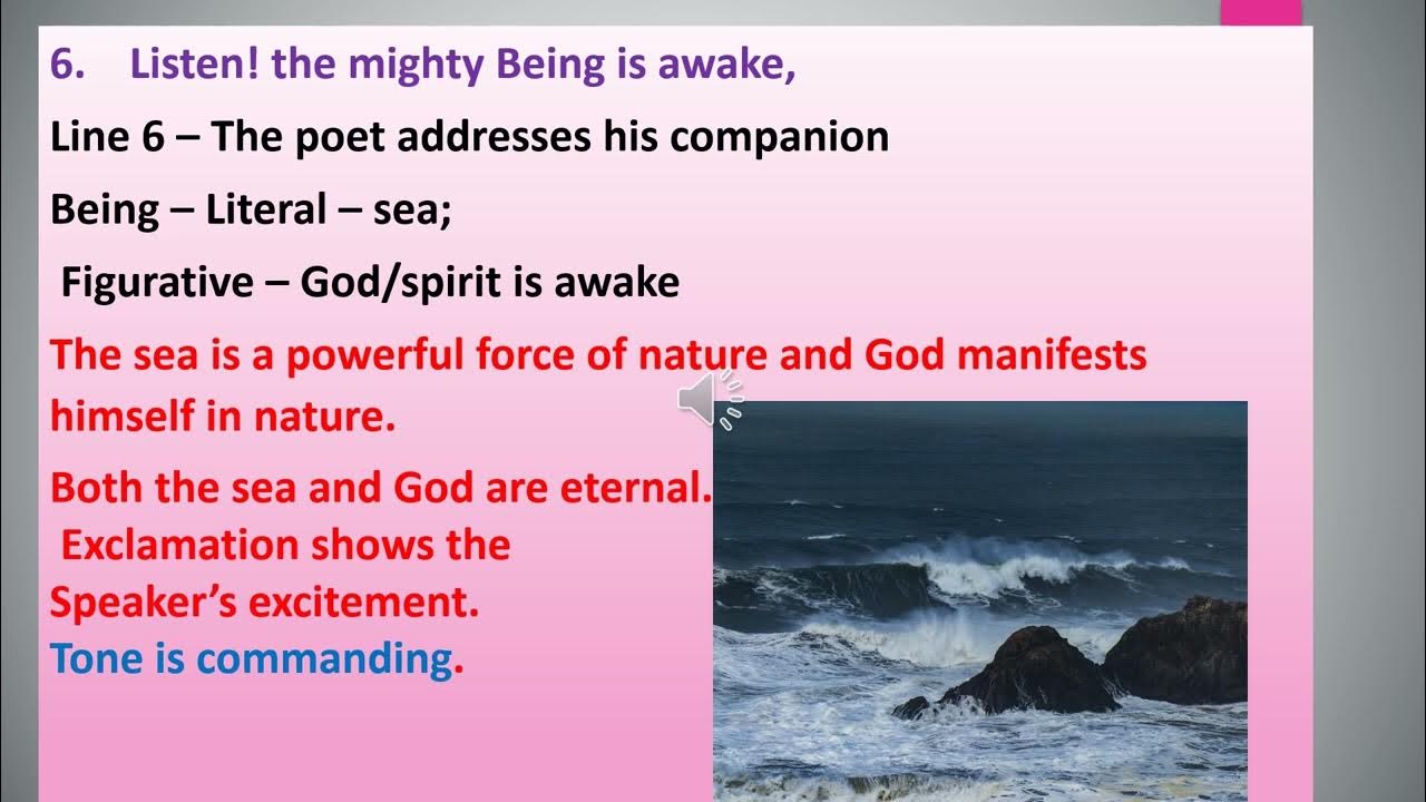 It is a beauteous evening calm and free matric lesson YouTube