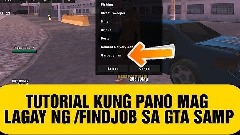 Tutorial Kung Pano Mag Lagay Ng /Findjob Sa GTA SAMP