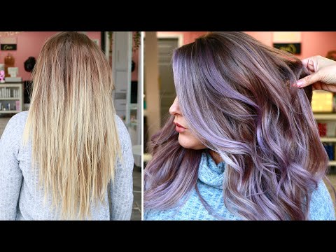HOW TO: Air Touch #Balayage &amp; Base Break with Lavender Hair Color by Mirella Manelli | Kenra Color