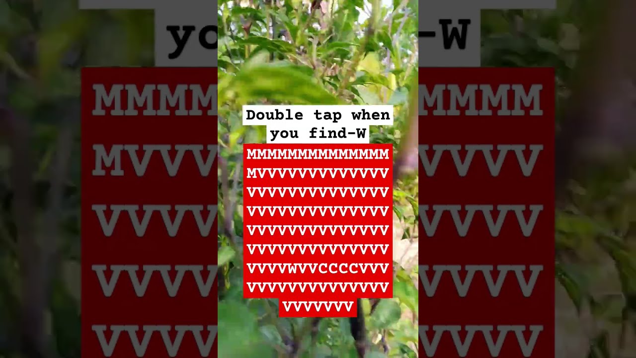 Double Tap When You Find W