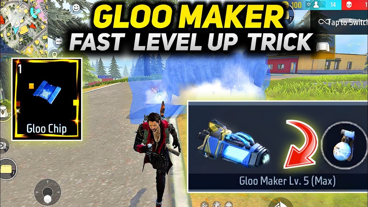 Gloo Maker Fast Level Up Trick | Free Fire Gloo Maker - Gloo Wall Maker Level Max