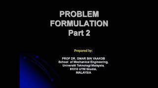 Research Methodology: Problem Formulation  Part 2