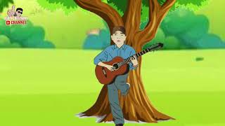 Green Screen Animasi Kartun Main Gitar & singing [Good resolution]