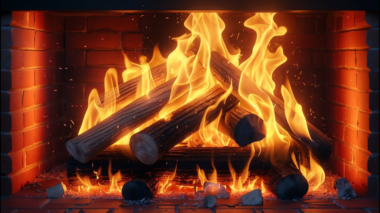 Warm Golden Firelight – Peaceful Fireplace Ambience for Meditation, Sleep and Inner Calm