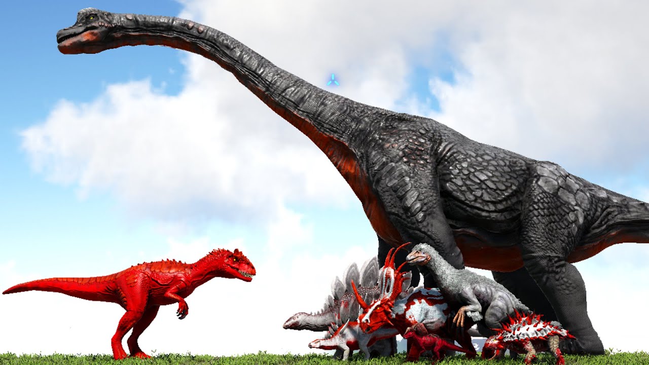 Alpha Allosaurus  VS  ARK  Alpha Herbivorous Dinosaurs
