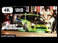The fast and the furious 2001  first race  true 4k ultra