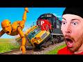 CRAZIEST SCHOOL BUS CRASH ANIMATIONS?! (No Seatbelt)